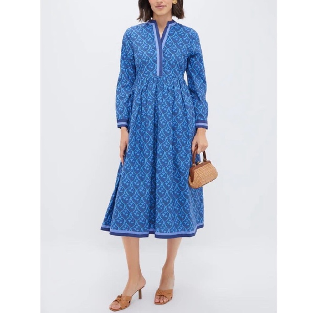 Tuckernuck Blue Printed Midi Dress